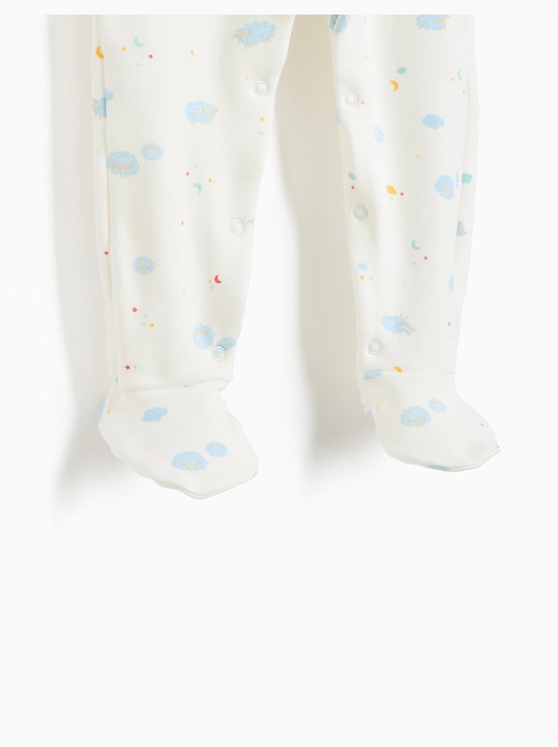 Grenouillère en molleton gratté, mo fashion Beige - Kiabi