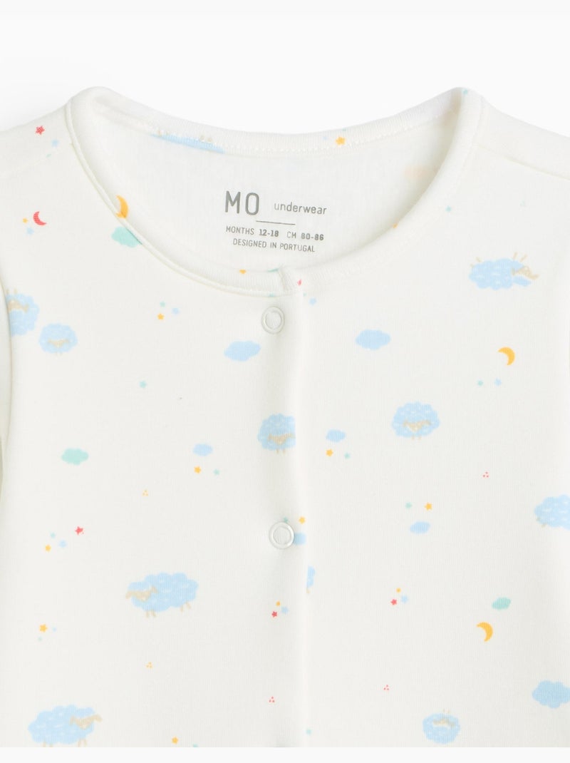 Grenouillère en molleton gratté, mo fashion Beige - Kiabi
