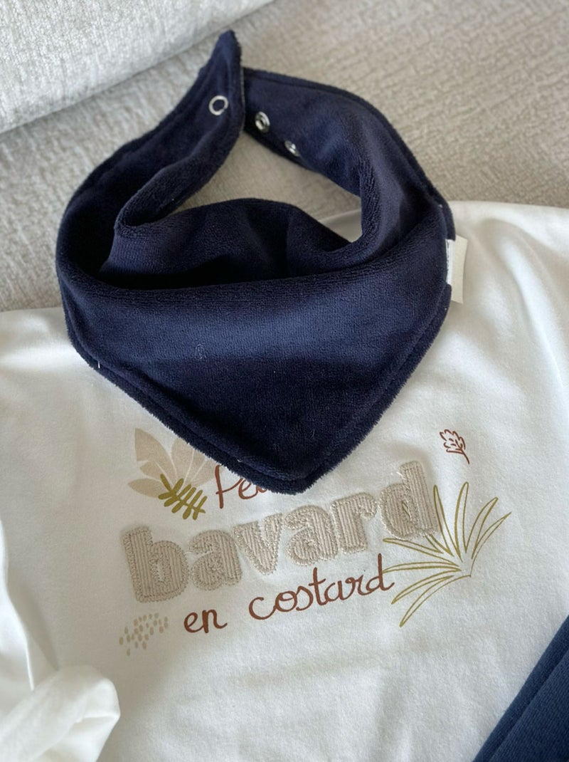 Gribouille fluwelen kindersjaal Blauw - Kiabi