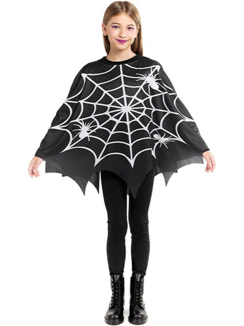 Griezelig spinnenwebkostuum of -poncho - Kiabi