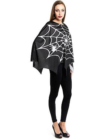 Griezelig spinnenwebkostuum of -poncho