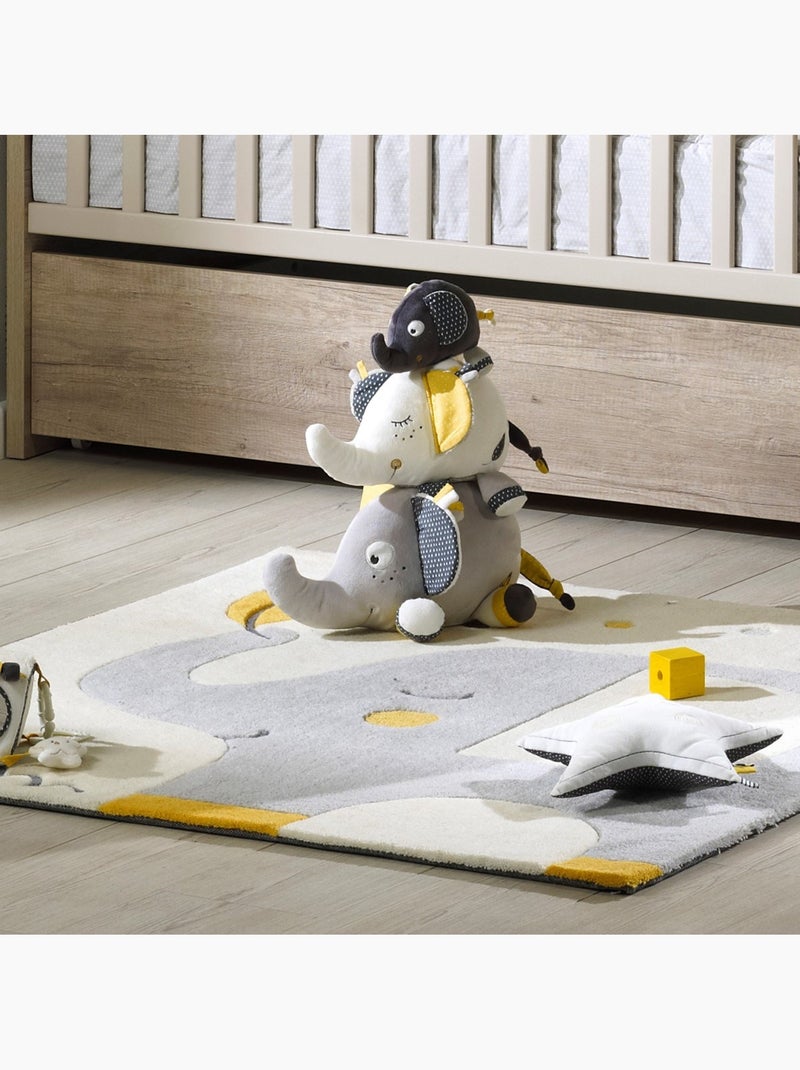 Grijs acryl vloerkleed voor in de slaapkamer Grijs - Kiabi