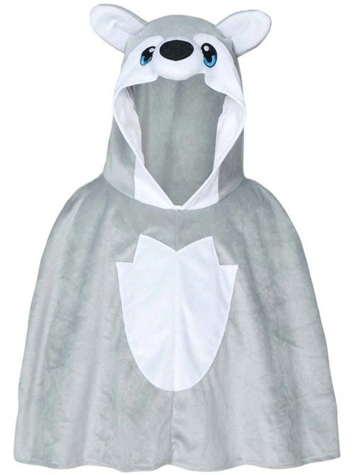 Grijs wolvenkostuum of grijze wolvenponcho voor baby's - Kiabi