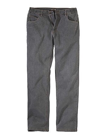 Grijze jeans met elastische zijkanten - ATLAS FOR MEN