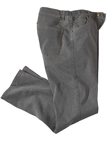 Grijze jeans met elastische zijkanten - ATLAS FOR MEN
