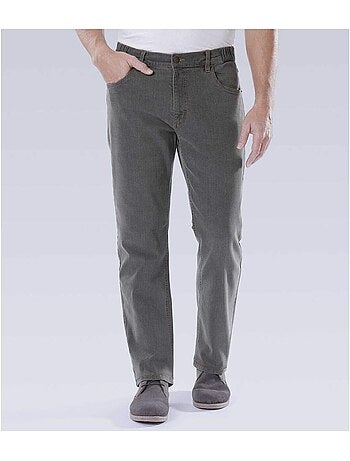 Grijze jeans met elastische zijkanten - ATLAS FOR MEN