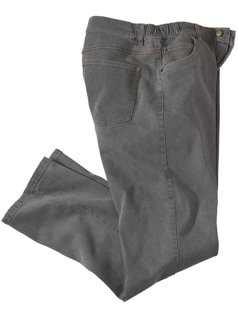 Grijze jeans met elastische zijkanten - ATLAS FOR MEN Grijs - Kiabi