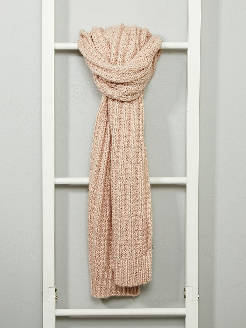 Grof gebreide sjaal roze - Kiabi