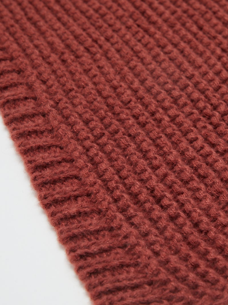 Grofgebreide deken 160 x 130 cm - Kiabi Home Bruin - Kiabi