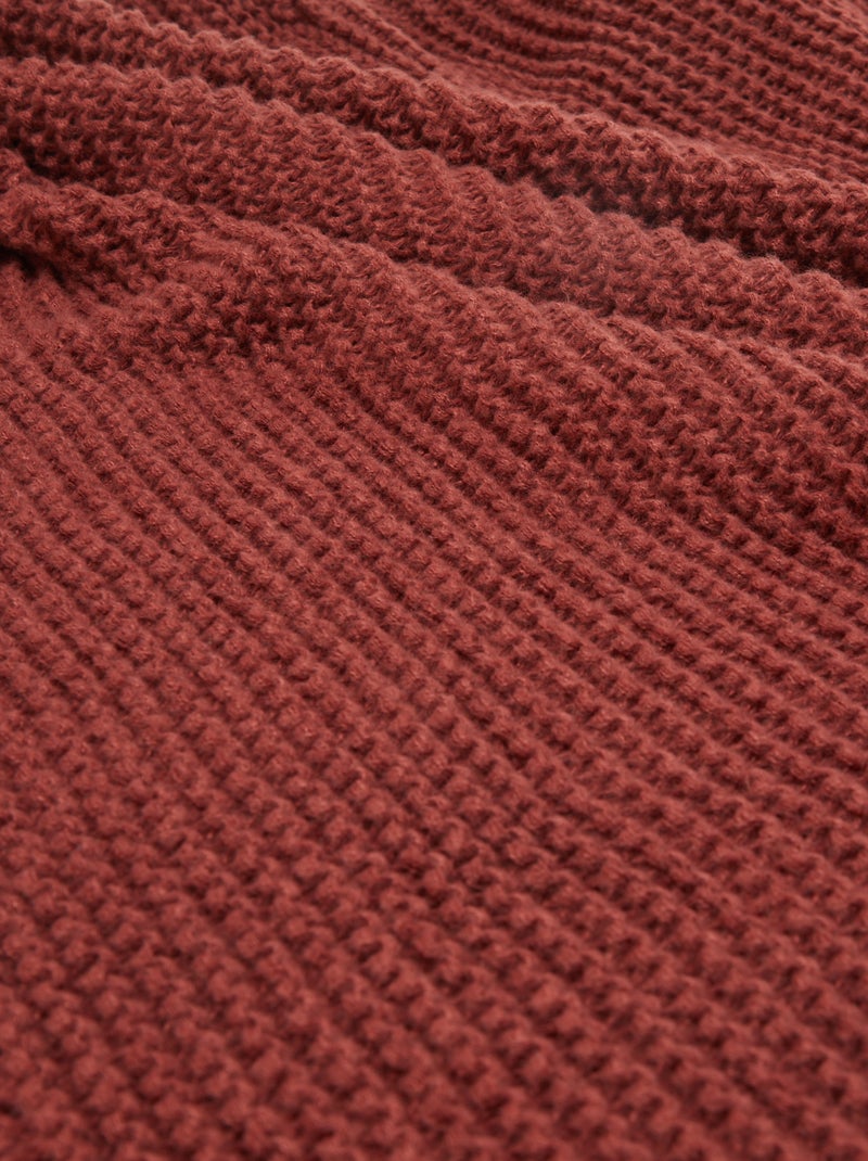 Grofgebreide deken 160 x 130 cm - Kiabi Home Bruin - Kiabi