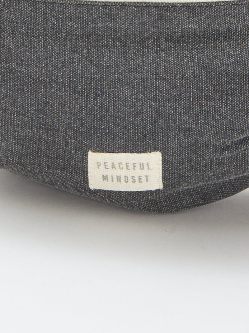 Groot heuptasje met geweven etiket zwart - Kiabi