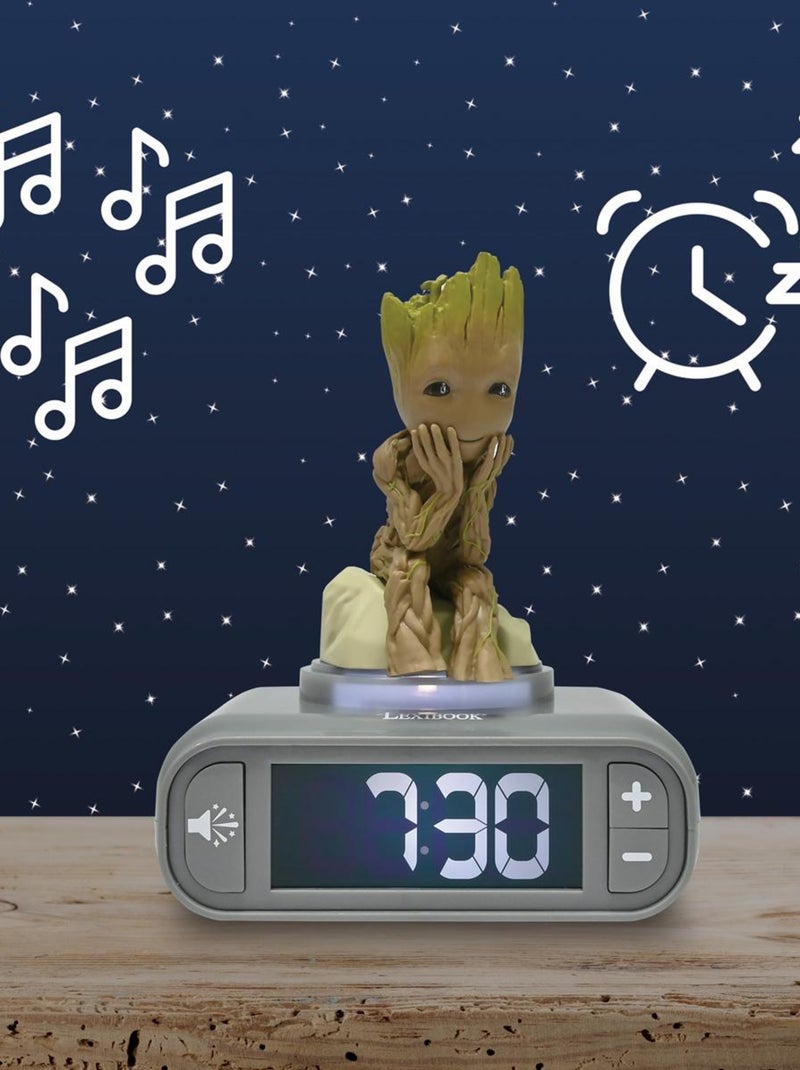Groot nachtlampje wekker met geluiden Groen - Kiabi