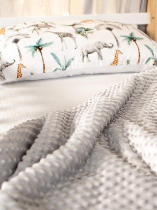 Groot plaid van minky, safari - Kiabi