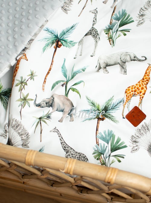 Groot plaid van minky, safari - Kiabi