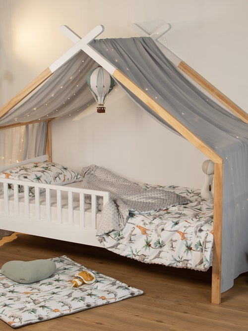Groot plaid van minky, safari - Kiabi