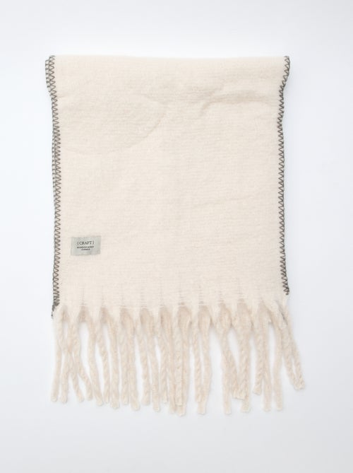 Grosse écharpe douce à franges - Kiabi