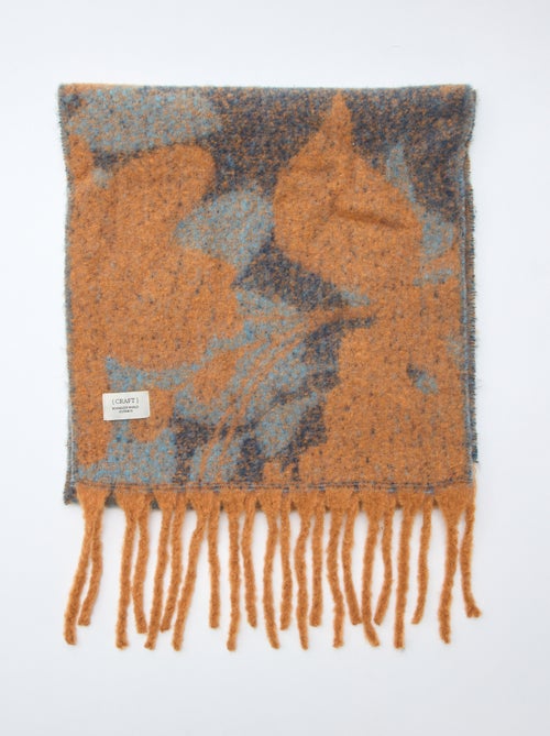 Grosse écharpe douce à franges - Kiabi