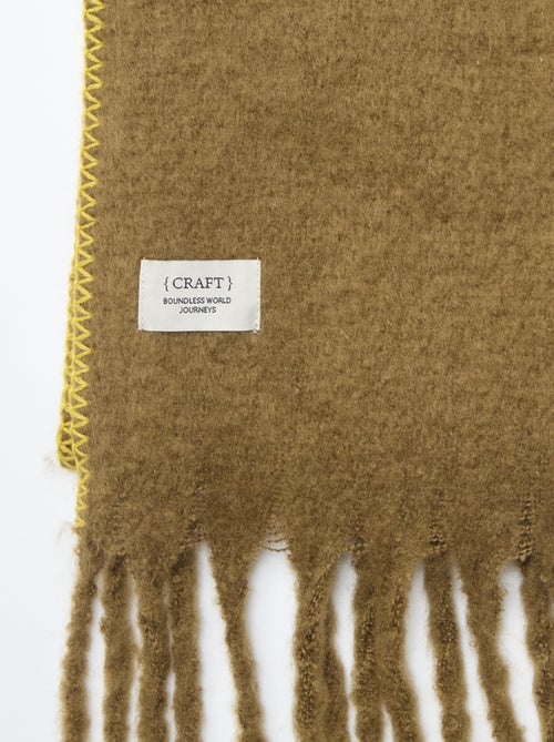 Grosse écharpe douce à franges - Kiabi