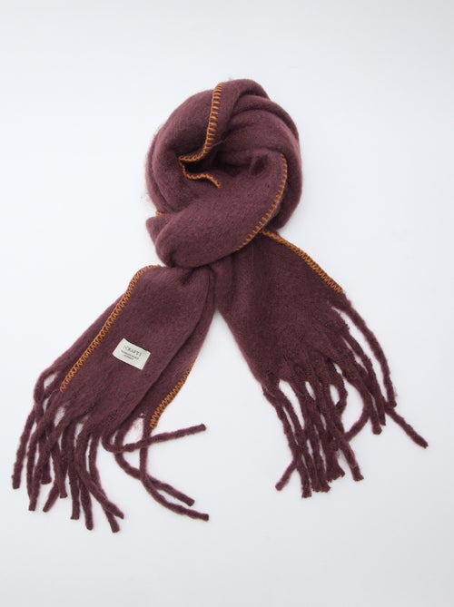 Grosse écharpe douce à franges - Kiabi