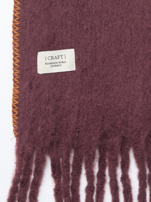 Grosse écharpe douce à franges - Kiabi