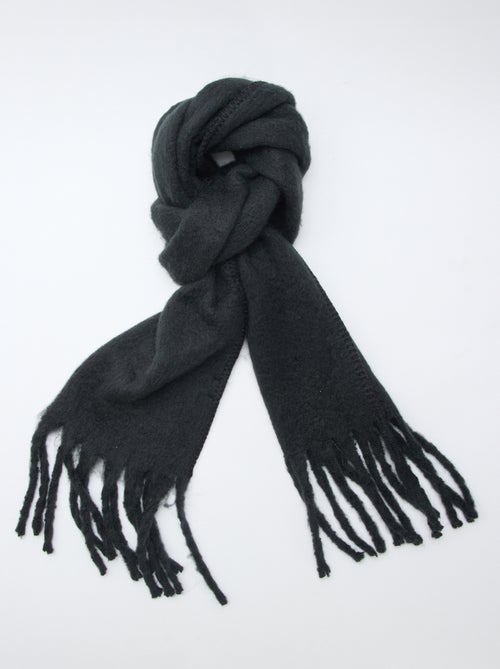 Grosse écharpe douce à franges - Kiabi