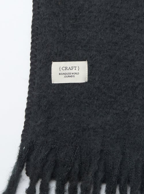 Grosse écharpe douce à franges - Kiabi