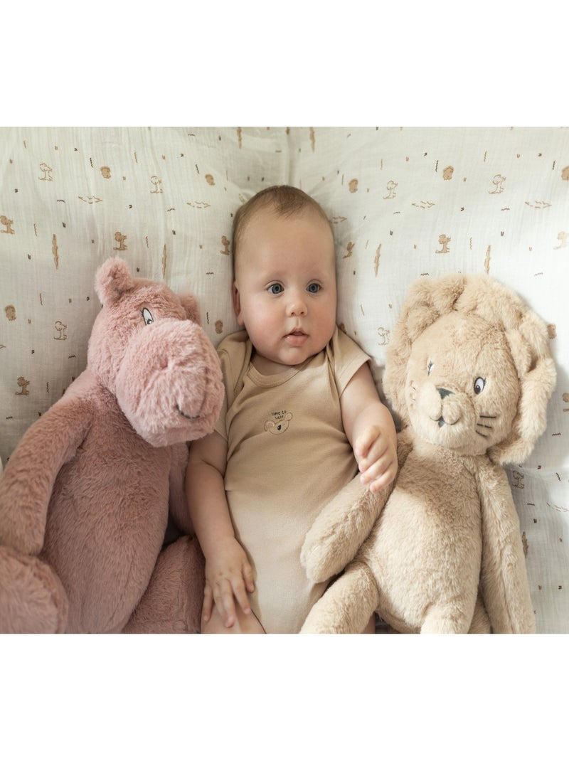 Grote babyknuffel cléo het nijlpaard 30 cm Roze - Kiabi