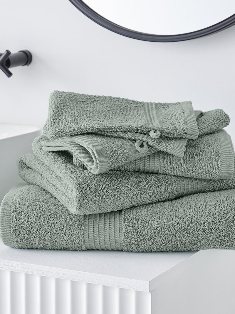 Grote badhanddoek 90 x 150 cm Licht groen - Kiabi