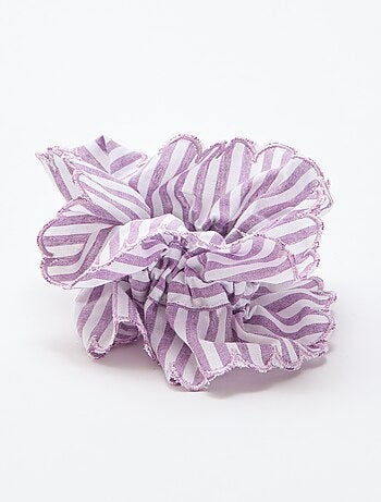 Grote scrunchie met vichyruitjes