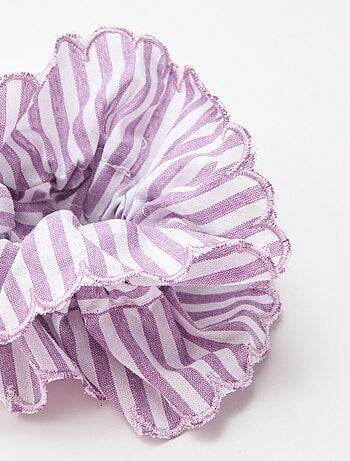 Grote scrunchie met vichyruitjes