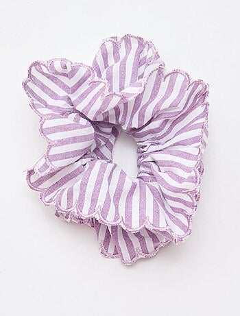 Grote scrunchie met vichyruitjes