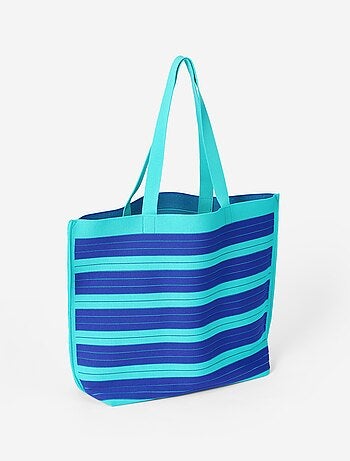 Grote gestreepte shopper