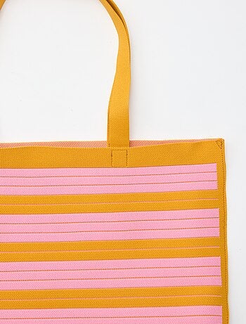 Grote gestreepte shopper