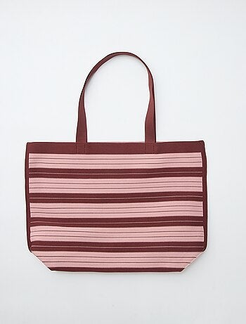 Grote gestreepte shopper