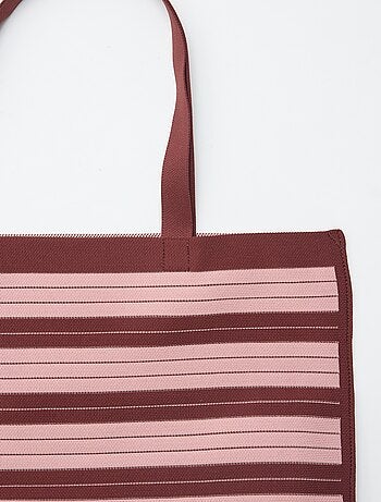 Grote gestreepte shopper