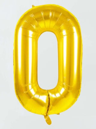 Grote, gouden, cijfervormige ballon