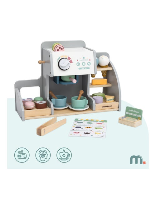 Grote houten ijssalon en café met koffiemachine en 76 accessoires - Kiabi Grote houten ijssalon en café met koffiemachine en 76 accessoires - Kiabi