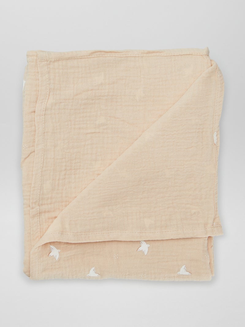 Grote hydrofiele doek van katoen BRUIN - Kiabi
