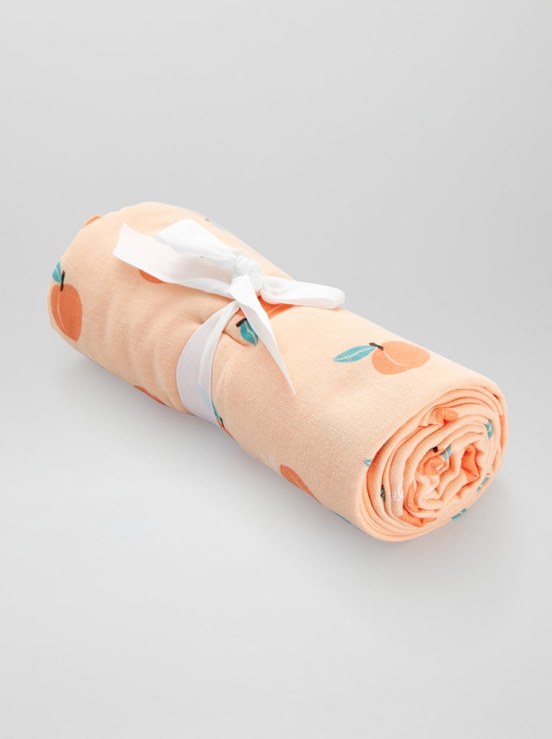 Grote hydrofiele doek van katoen ORANJE - Kiabi