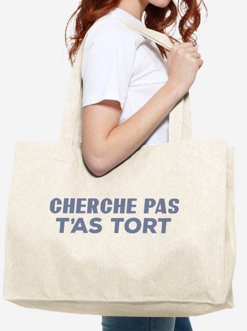Grote shopper CHERCHE PAS T'AS TORT - Kiabi
