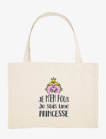 Grote shopper JE M EN FOUS JE SUIS UNE PRINCESSE