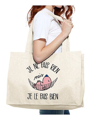 Grote shopper JE NE FAIS RIEN MAIS JE LE FAIS BIEN