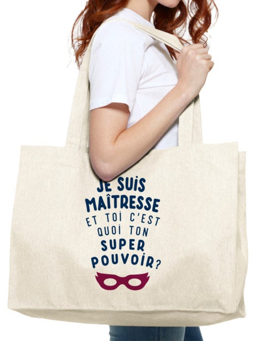 Grote shopper JE SUIS MAÃŽTRESSE ET TOI C'EST QUOI TON SUPER POUVOIR ? - Kiabi Grote shopper JE SUIS MAÃŽTRESSE ET TOI C'EST QUOI TON SUPER POUVOIR ? - Kiabi