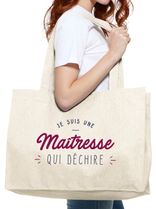Grote shopper JE SUIS UNE MAÎTRESSE QUI DÉCHIRE - Kiabi Grote shopper JE SUIS UNE MAÎTRESSE QUI DÉCHIRE - Kiabi