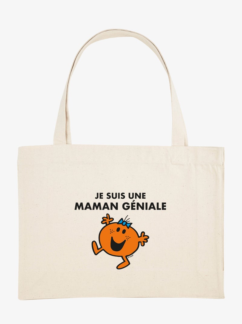 Grote shopper JE SUIS UNE MAMAN GENIALE Beige - Kiabi