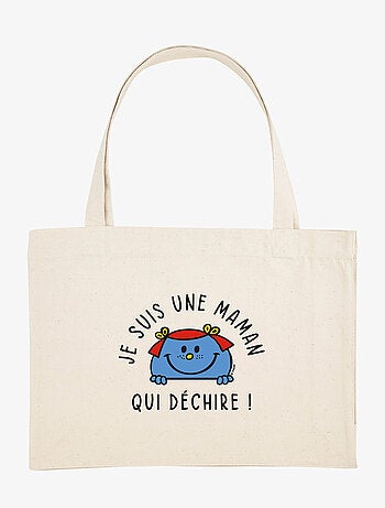 Grote shopper JE SUIS UNE MAMAN QUI DECHIRE