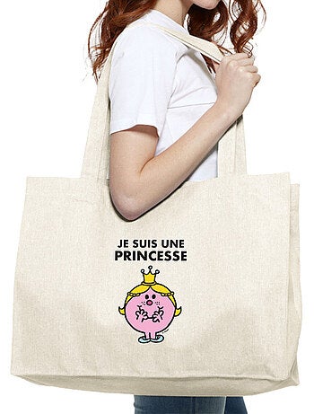 Grote shopper JE SUIS UNE PRINCESSE FACE