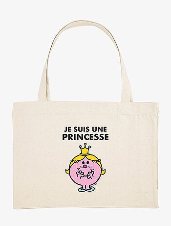 Grote shopper JE SUIS UNE PRINCESSE FACE