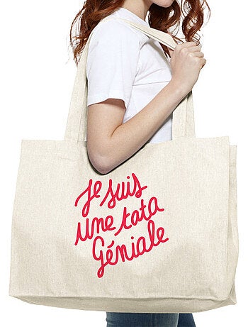 Grote shopper JE SUIS UNE TATA GÉNIALE