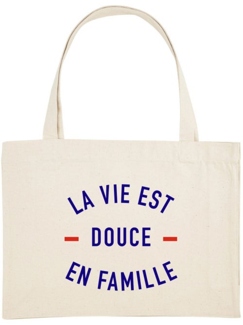 Grote shopper LA VIE EST DOUCE EN FAMILLE - Kiabi Grote shopper LA VIE EST DOUCE EN FAMILLE - Kiabi